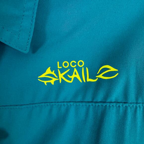 Loco Skail Fishing Shirt S Turquoise Long Sleeve Performance Outdoor Lightweight - Picture 2 of 5